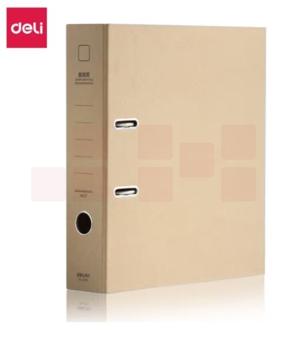 得力5913 A4双孔插页档案夹快捞夹 65mm背宽/3英寸牛皮纸文件夹