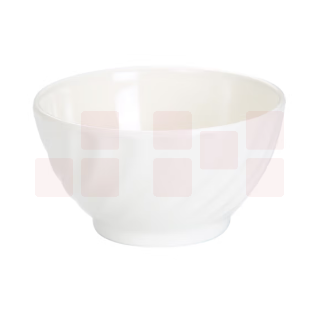 密胺碗仿瓷碗 米白色旋纹碗 直径约19.8cm高度约7.5cm