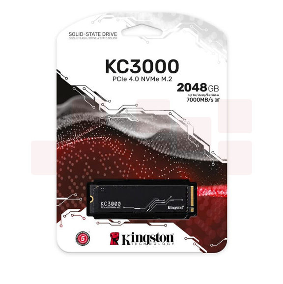 金士顿   KC3000系列 2TB SSD固态硬盘 M.2接口(NVMe协议 PCIe 4.0×4) SKC3000D/2048G