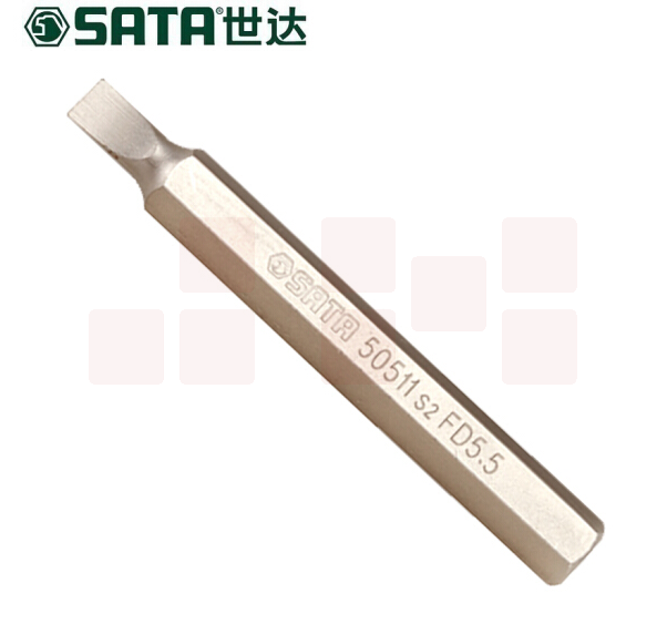 世达（SATA）5件套8MM系列70MM长一字旋具头  59515