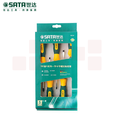 世达（SATA）5件G系列一字、十字螺丝批组套货号09334