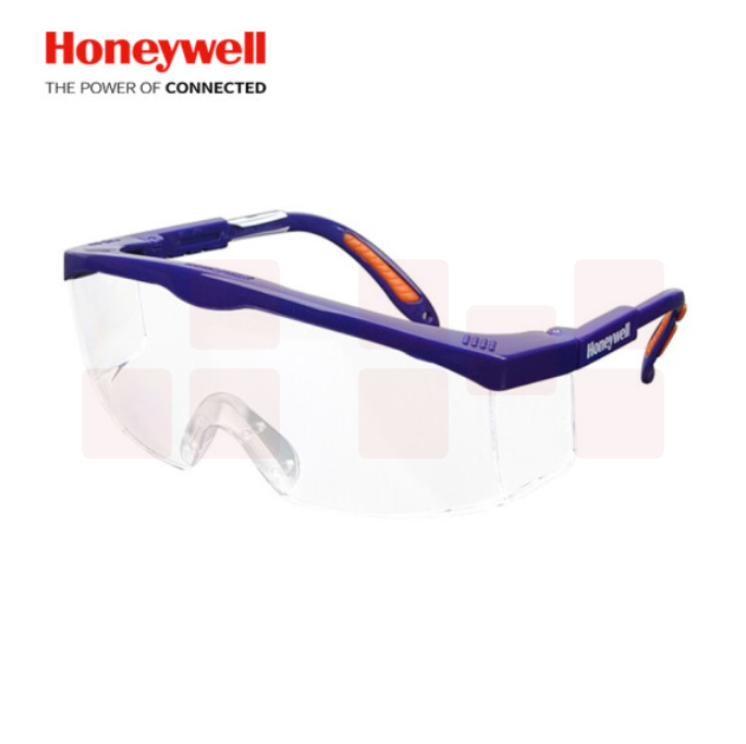 霍尼韦尔防冲击眼镜S200A 透明镜片蓝色镜框100100