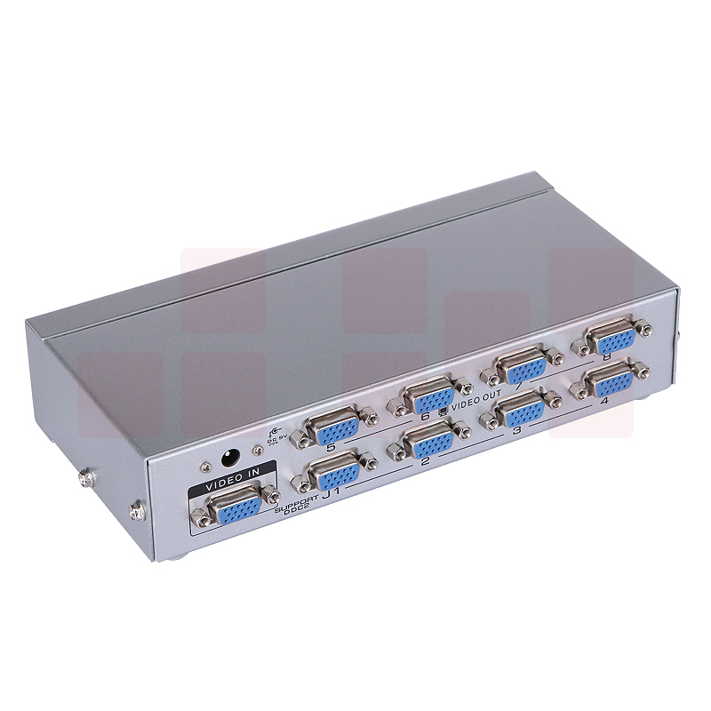 迈拓维矩MT-5008高清1进8出电脑显示器工程级VGA分配器