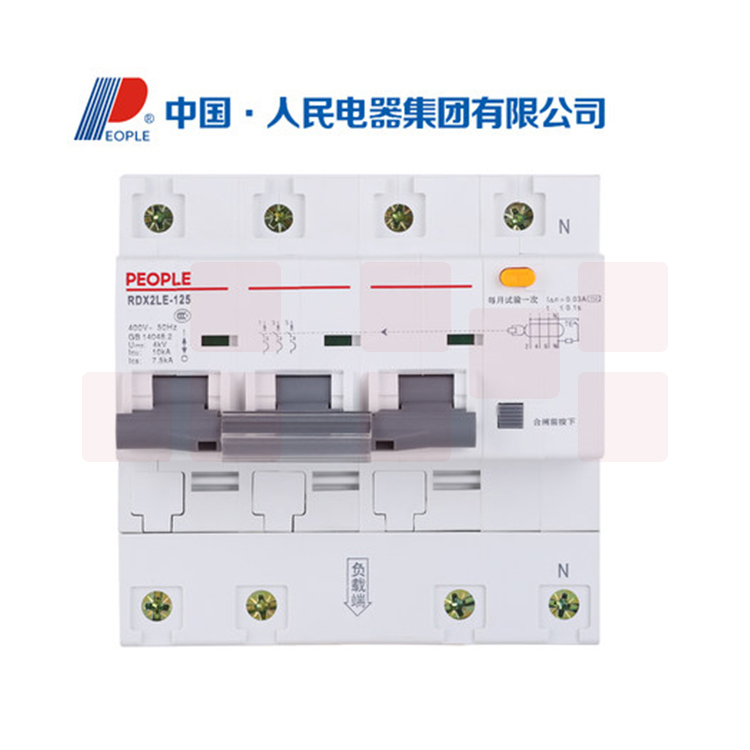人民电器 RDX2LE-3P100A4L 拼装 漏电断路器