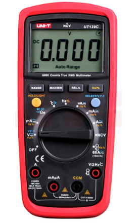优利德 （UNI-T）有效值数字万用表 防烧自动量程  UT139C