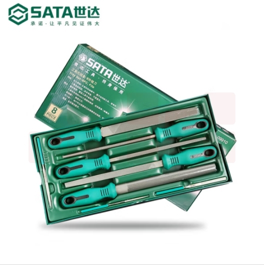 世达  锉刀 8件中齿平挫半圆锉尖头方锉平头扁锉套装  09910