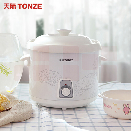 天际（TONZE）DDG-30N 慢炖型电炖锅 养生煲陶瓷炖锅煮煲汤煮粥锅慢炖锅适合2-3人 (3升) 货号：WY