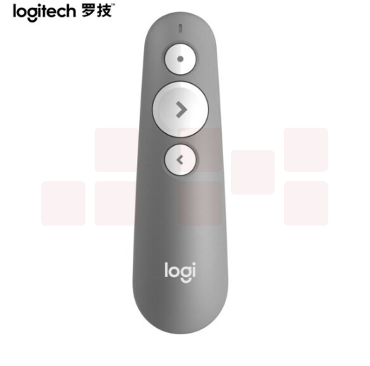  罗技翻页激光笔   R500	20m操作距离 无线蓝牙演示器 红光	灰色