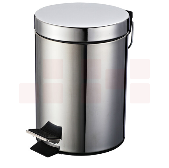 家用垃圾桶  不锈钢脚踏翻盖垃圾桶  8L  货号：LJ