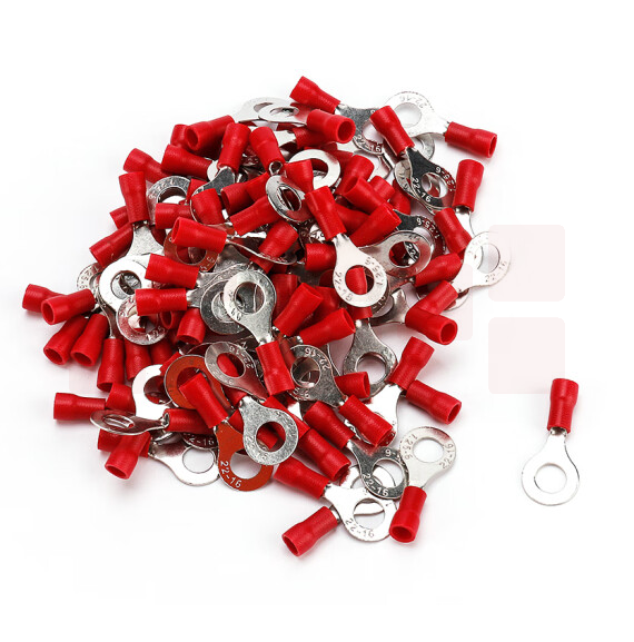 RV系列圆形预绝缘端头接线端子冷压端头 RV1.25-6   1000个/包  货号：YC