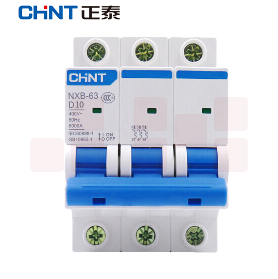 正泰（CHNT）NXB-63-3P-D10 小型断路器 空气开关 3P D型 10A  货号：XWL