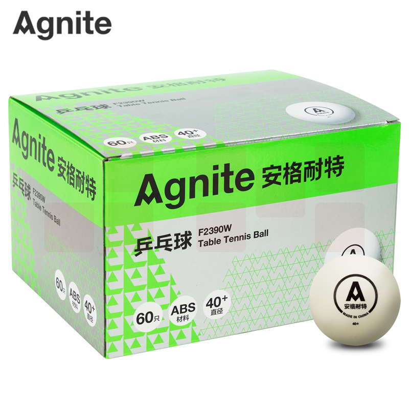 安格耐特F2390W乒乓球(白色)(60个/盒)