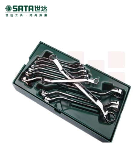 世达（SATA）工具托组套-10件全抛光双梅花扳手 09905