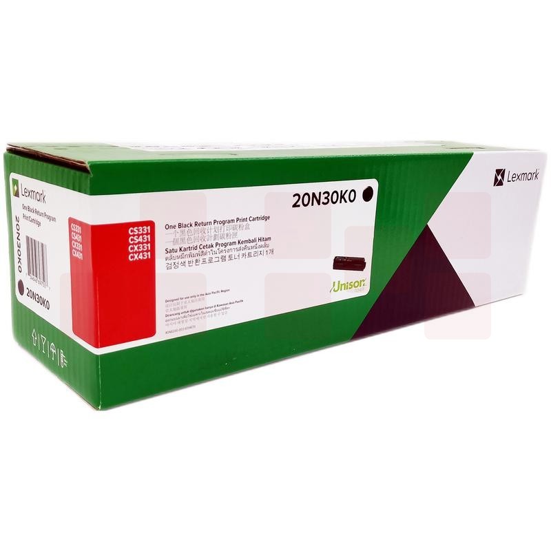 利盟（Lexmark）20N30K0 黑色硒鼓/粉盒（1500页）适用CS331、431dw/