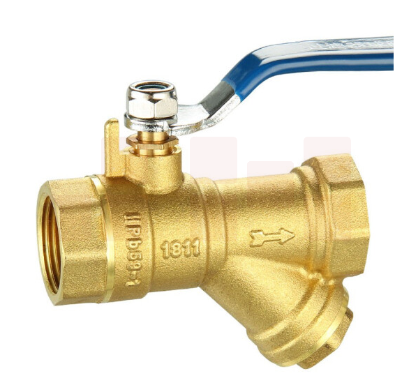 巨联 黄铜过滤球阀  1.5寸 货号：ZF