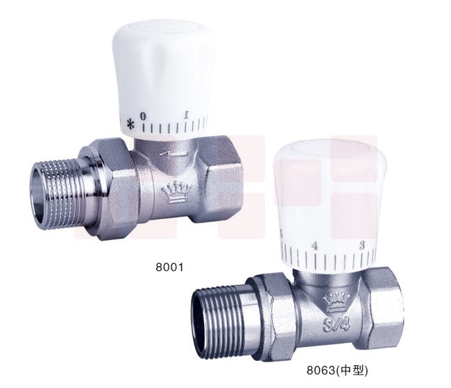 皇冠 暖气片直式温控阀角阀 直阀门20