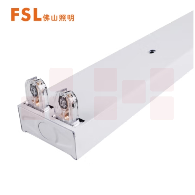 佛山照明T8 双灯管平盖支架1.2米双端供电中间出线 LED灯管专用（不含安装）