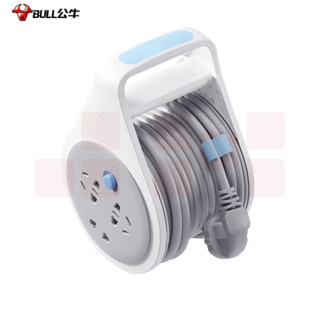 公牛GN-802 3位10米 绕线器工程接线盘/工程卷线盘/过热保护卷盘插座
