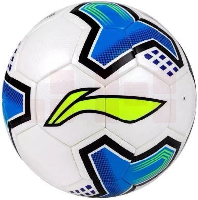 李宁（LINING）LFQK553-4 训练级掌控系列手缝足球 白/荧光蓝/黑  货号：JC