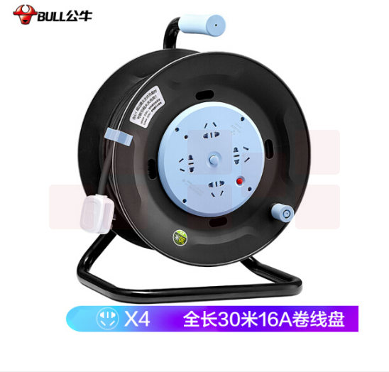 公牛（BULL） 过热保护电缆卷盘插座/插排 GN-804D 30米卷线盘工程专用