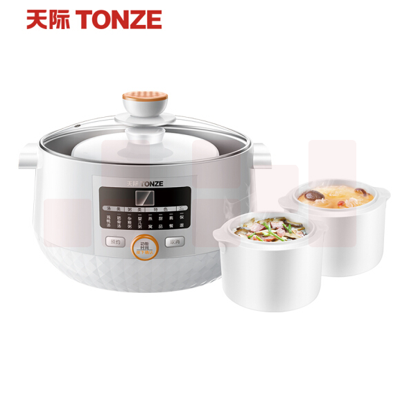 天际（TONZE） DGD18-18BG 1.8L 电炖锅 电炖盅隔水炖 煮粥煲汤锅 燕窝炖盅 货号：WY