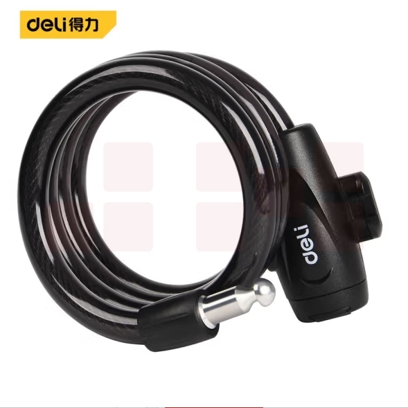 得力 加粗钢缆锁1.2米长 防盗链条锁钢丝锁DW4200
