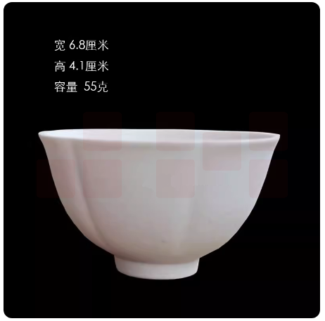 素坯花瓣小脚杯55克   货号：JC