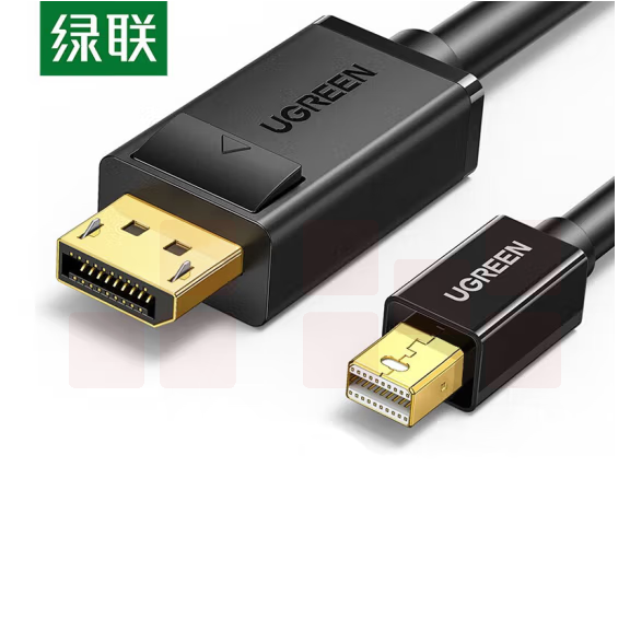 绿联 DP转DP转接线 4K dp转换器线 适用苹果笔记本连接显示器 黑色 1.5米 MD105 10477