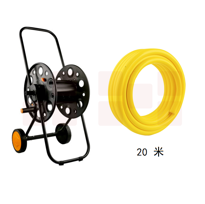 金属水管车收卷器  绕管洗车绞盘  含6分自来水管20米  货号：JC