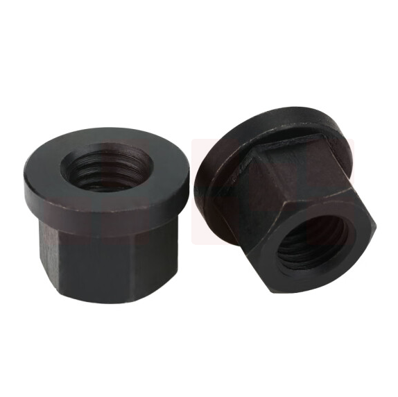 法兰带垫螺帽带垫螺母模具压板螺母 45#钢M12  货号：JC