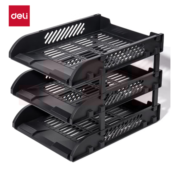 得力 ( deli )  9217 三层文件座  黑色