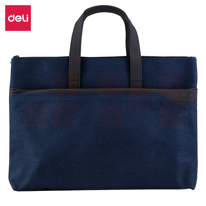 得力63750公文包文件袋公事包400*55*300mm(蓝)