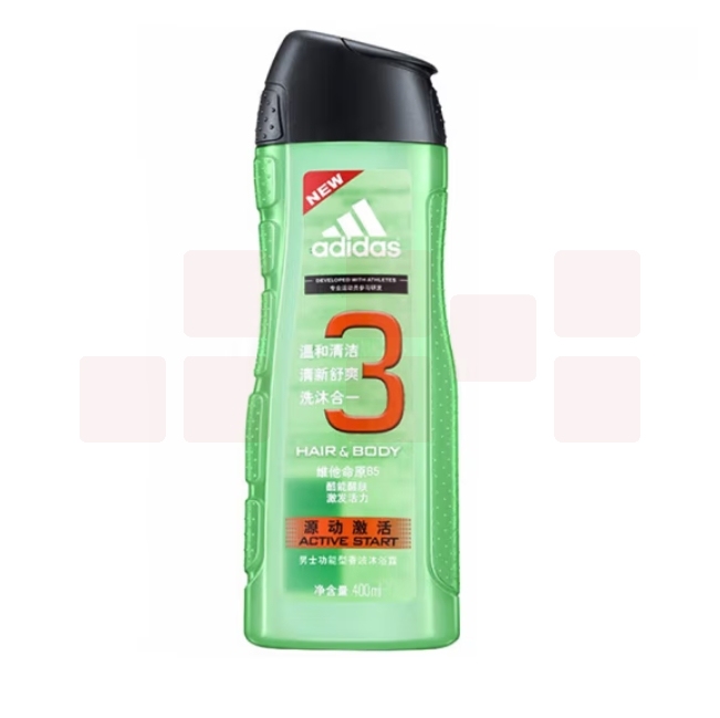 阿迪达斯 沐浴露400ml源动激活沐浴液 舒爽长久留香沐