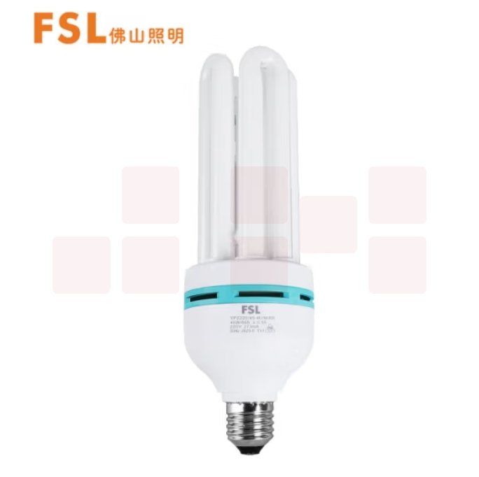 佛山照明 45W节能灯泡4U型三基色荧光E27螺口白光6500K