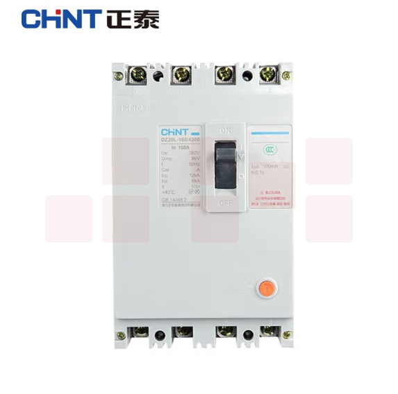 正泰  漏电断路器 塑壳断路器 塑壳漏电保护器  DZ20L-160/4300-160A-100mA