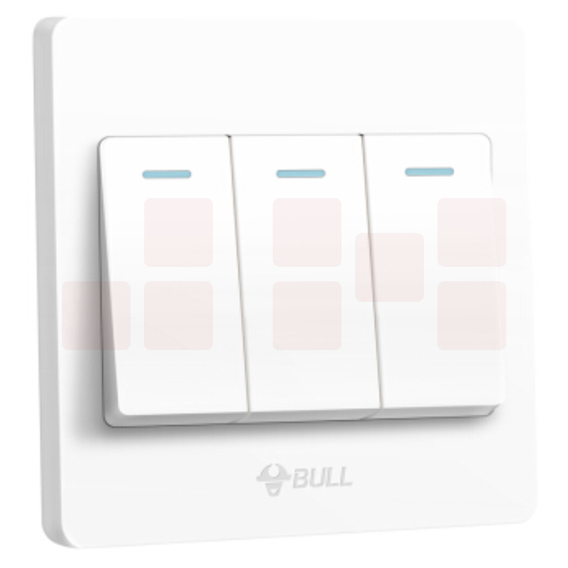 公牛 BULL 插座面板 G05K311Y 86型 三位 10A 250V