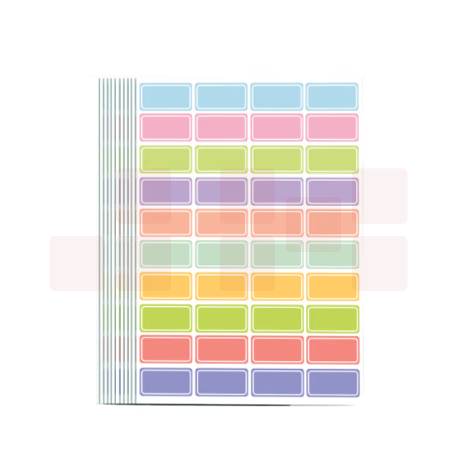 彩色标签贴纸防水（10色400张）