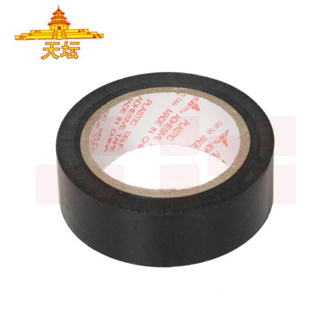 天坛 PVC电气绝缘电工胶带胶布18mm*8m 黑色塑包布