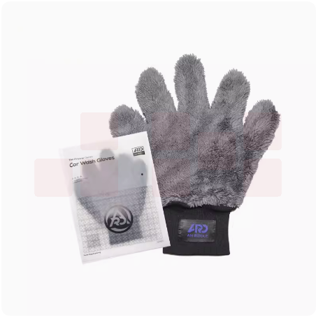 五指毛绒洗车手套 毛绒熊掌擦车布 灰色  单只 货号：JC