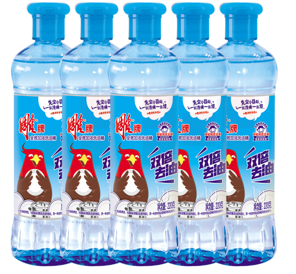 雕牌（DIAOPAI）  洗洁精220g*5瓶双倍去油食品级果蔬餐具加浓洗涤剂