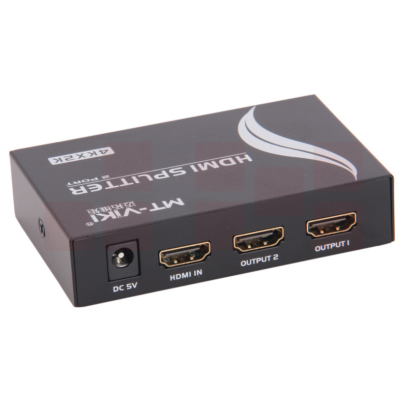 迈拓维矩MT-SP142 hdmi分配器1进2出3D高清4K音视频一分二分频共享器