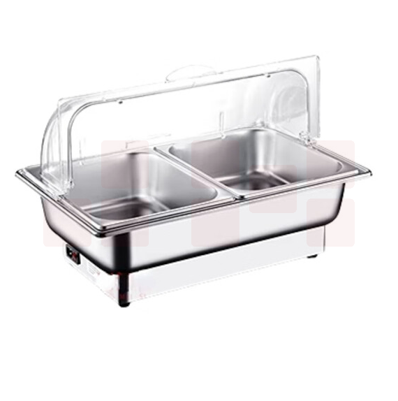 不锈钢自助餐炉  双格 10L  货号：JC