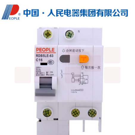 人民电器（PEOPLE） RDB5LE-63漏电保护器 DZ47升级款1P