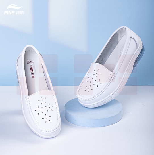  绯樱 F-2916气垫护士鞋 牛皮工作鞋外置气垫+EVA中底 33-42码