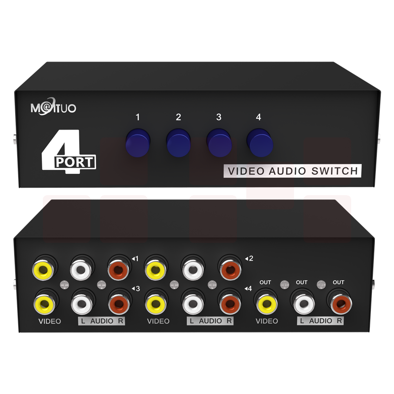 迈拓维矩MT-431AV av切换器4进1出视频切换器四进一出音频信号切换器