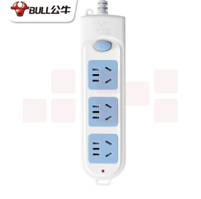 公牛GN-606A 3位总控 5米多位插座 新国标插排接线板移动插座