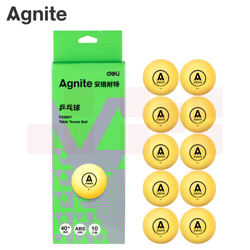 安格耐特F2396Y_10只装乒乓球(黄色)(盒)