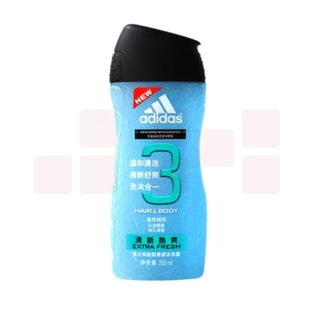 阿迪达斯 沐浴露250ml清新酷爽沐浴液 舒爽长久留香