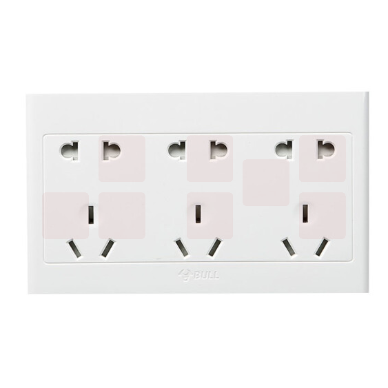 公牛 G09Z623明装插座墙壁面板十五孔插座 多孔电源插座