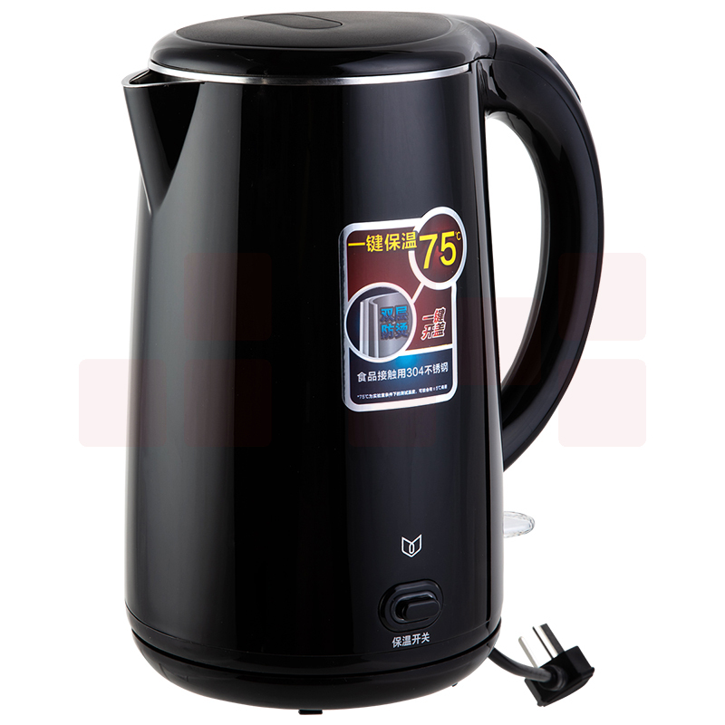 得力85609 电热水壶1800W  1.7升 一键保温75℃